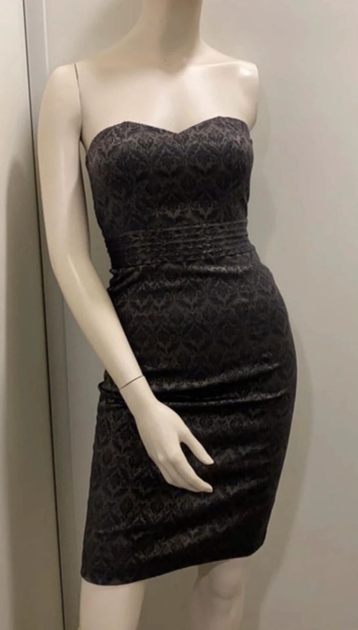 Magnifique robe bustier comme neuve doré et noir Camaïeu taille 36