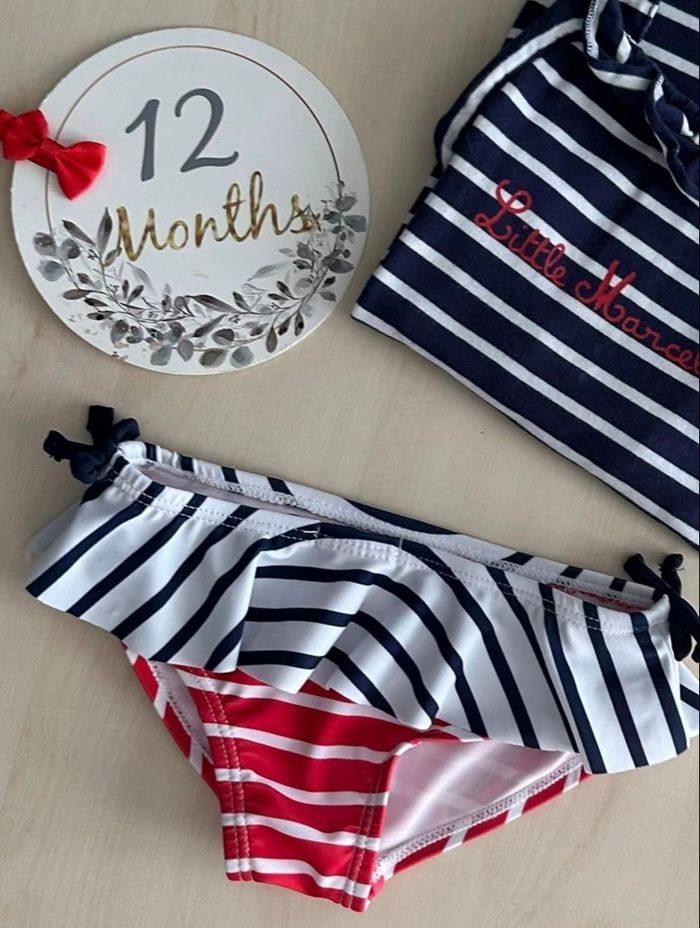 1 robe d’été + 1 bas de maillot de bain - bébé fille - taille 12 mois 74 cm - photo numéro 2