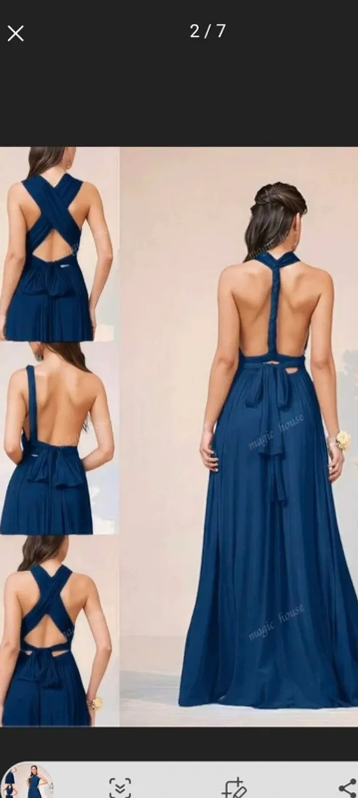 Robe longue blanche multiposition 36 - photo numéro 6