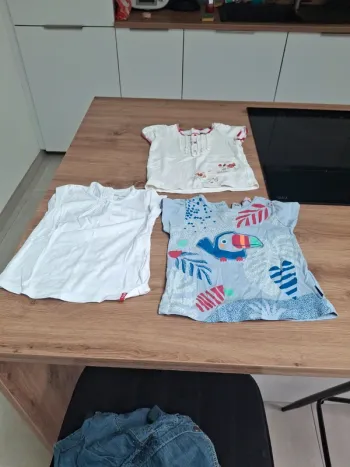Lot de 3 tee shirt été fille 18 mois