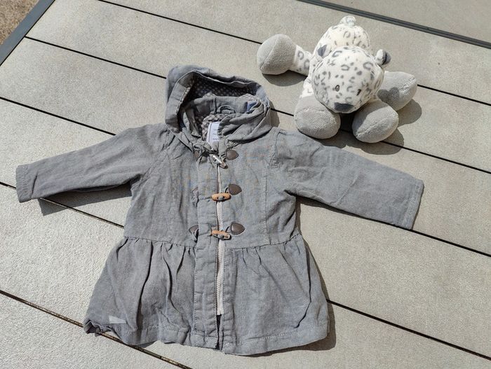 Ensemble 4 pièces Obaibi fille gris et jaune 12 mois - photo numéro 3