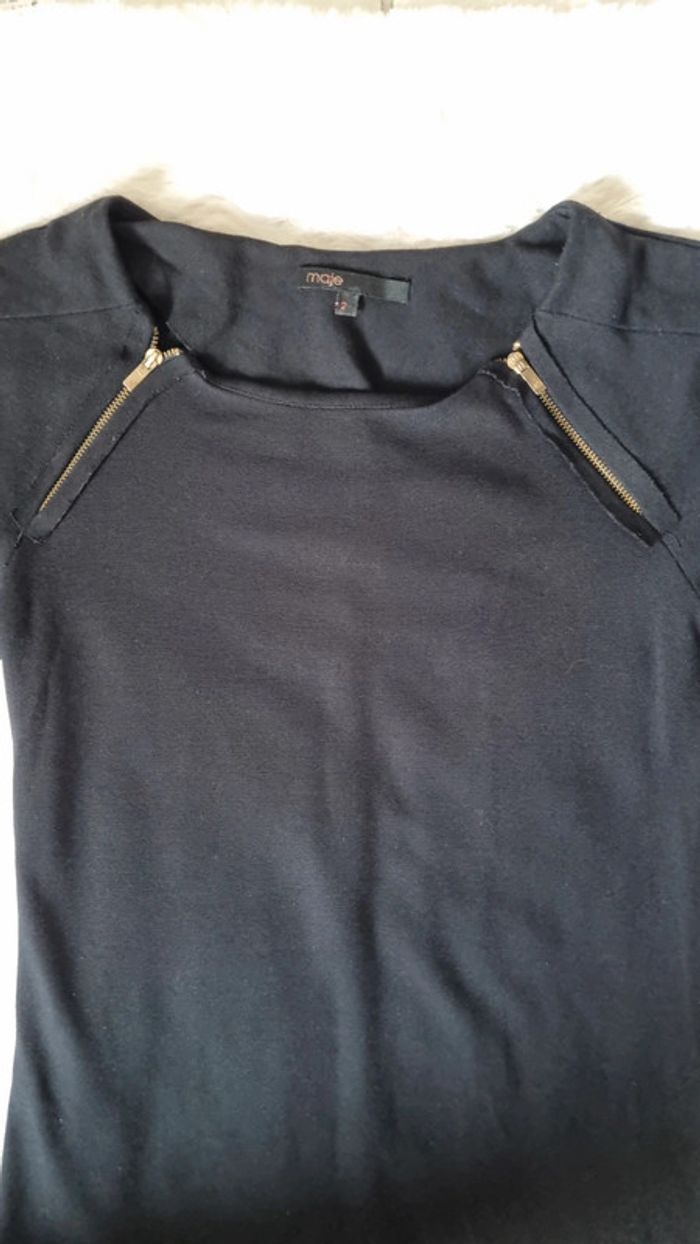 Robe Maje noire moulante - photo numéro 4