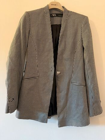 Blazer pied de poule Zara