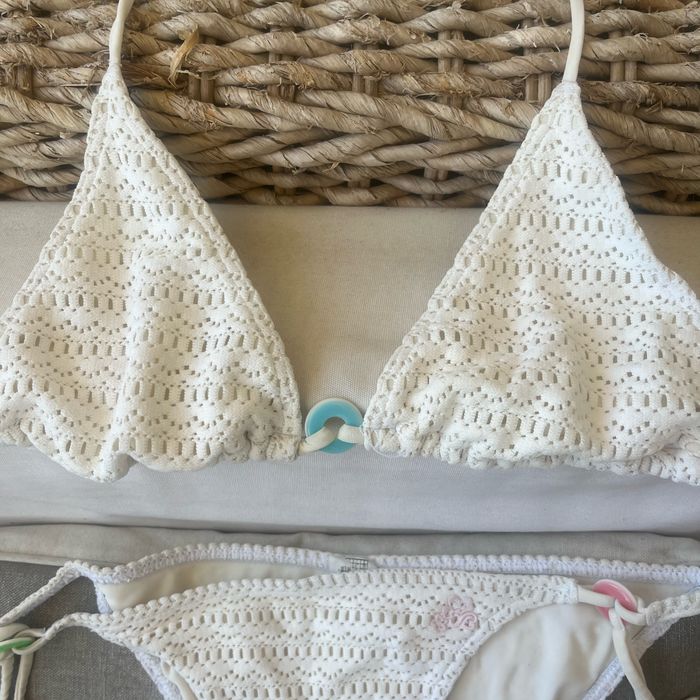 Bikini banana moon blanc en crochet - photo numéro 3