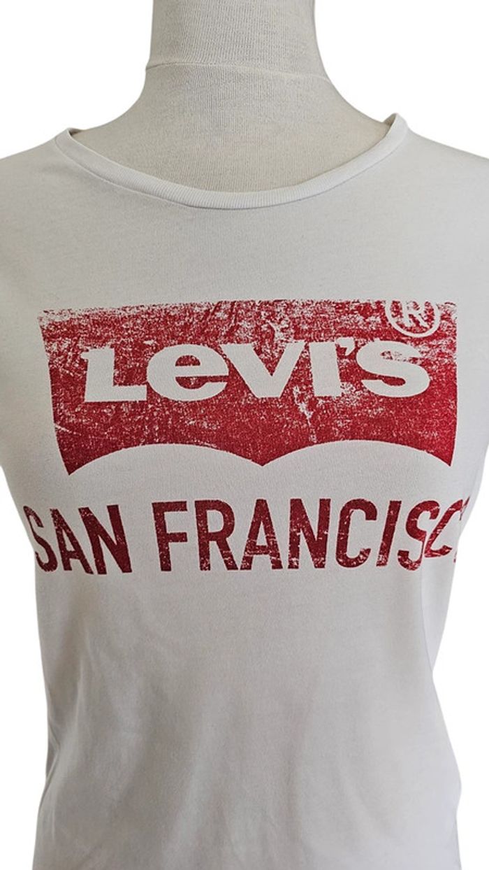 t-shirt Levi's blanc taille S - photo numéro 2