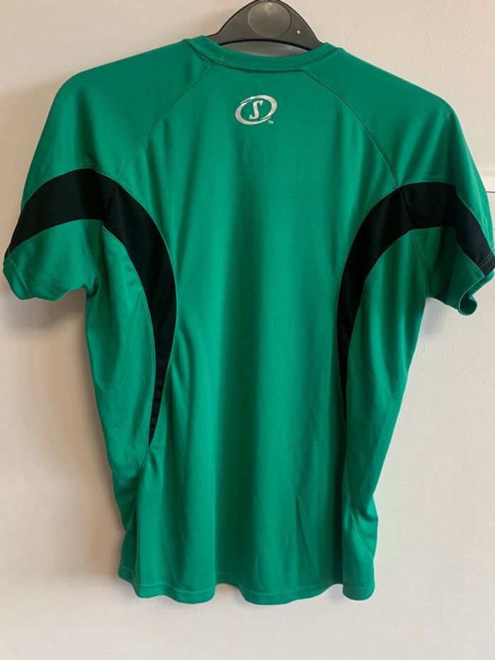 Maillot sport vert 12 ans polyester sans repassage Spalding foot/tennis/running - photo numéro 5