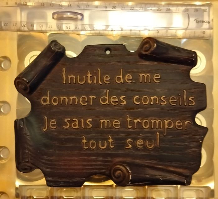 Décoration Pancarte écriture imitation bois