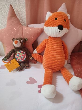 Peluche ours Tizours avec jouet de dentition - Ebulobo