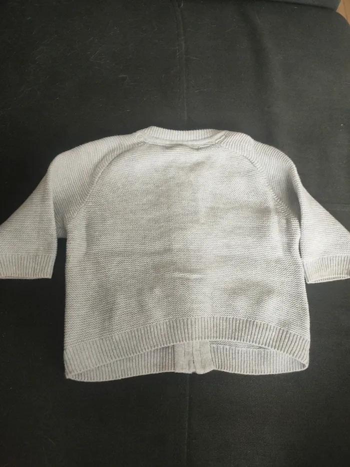 Gilet gris garçon 3 mois - photo numéro 4