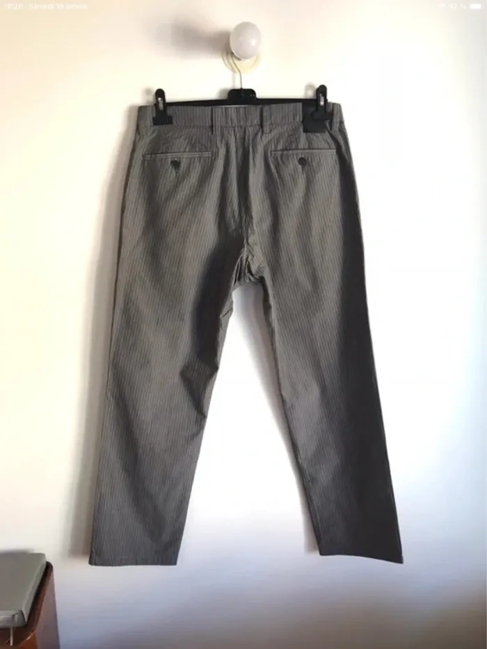 Pantalon pour homme Digel gris à rayures blanches taille 42/44 - photo numéro 7