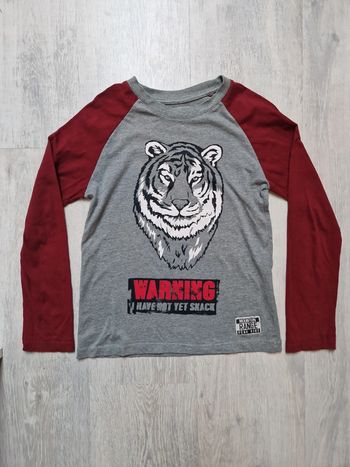 Tee-shirt manches longues Zara 8 ans tigre