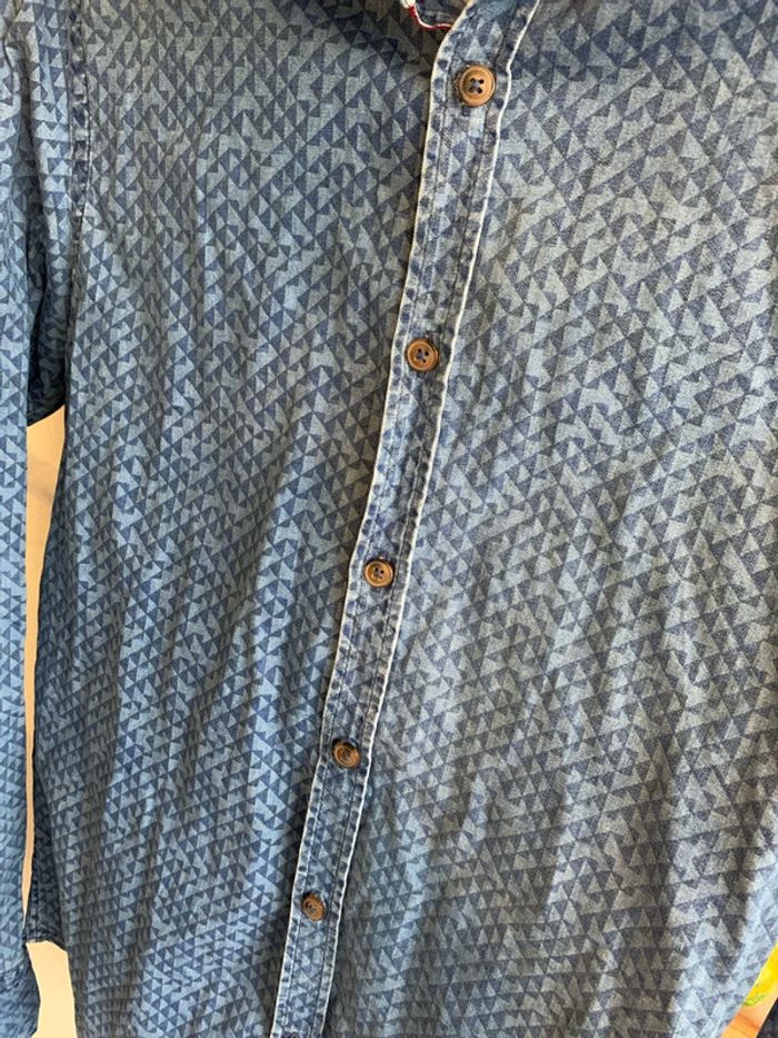 Chemise homme a motif bleu - photo numéro 3