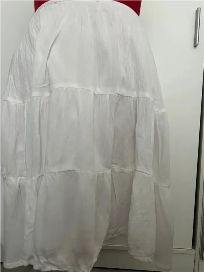 Robe blanche à volants et ouvertures Pimkie - photo numéro 5