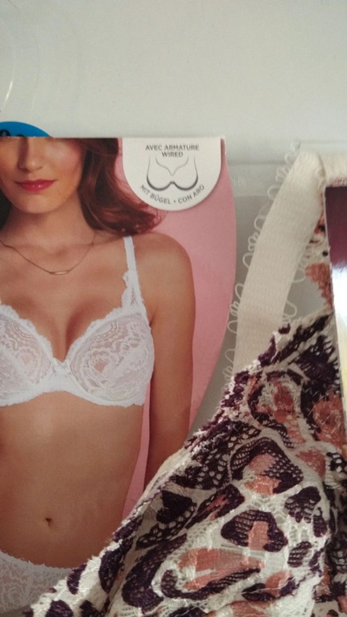 Soutien gorge Playtex taille 90c prune crème corail - photo numéro 7