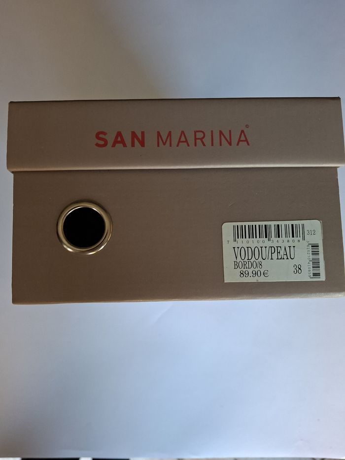 Escarpins San Marina cuir bordeaux – T38 – Neufs - photo numéro 7