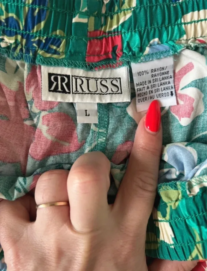 Short fleuri femme - Marque Russ - Taille L léger - photo numéro 3