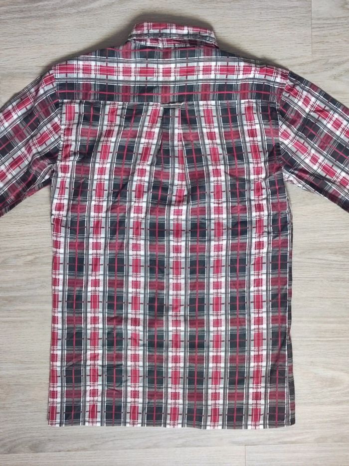 Chemise à carreaux bordeaux noir blanc - 36/S - photo numéro 5