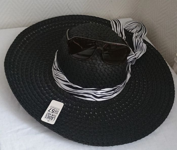 Chapeau et lunettes de soleil été - photo numéro 4