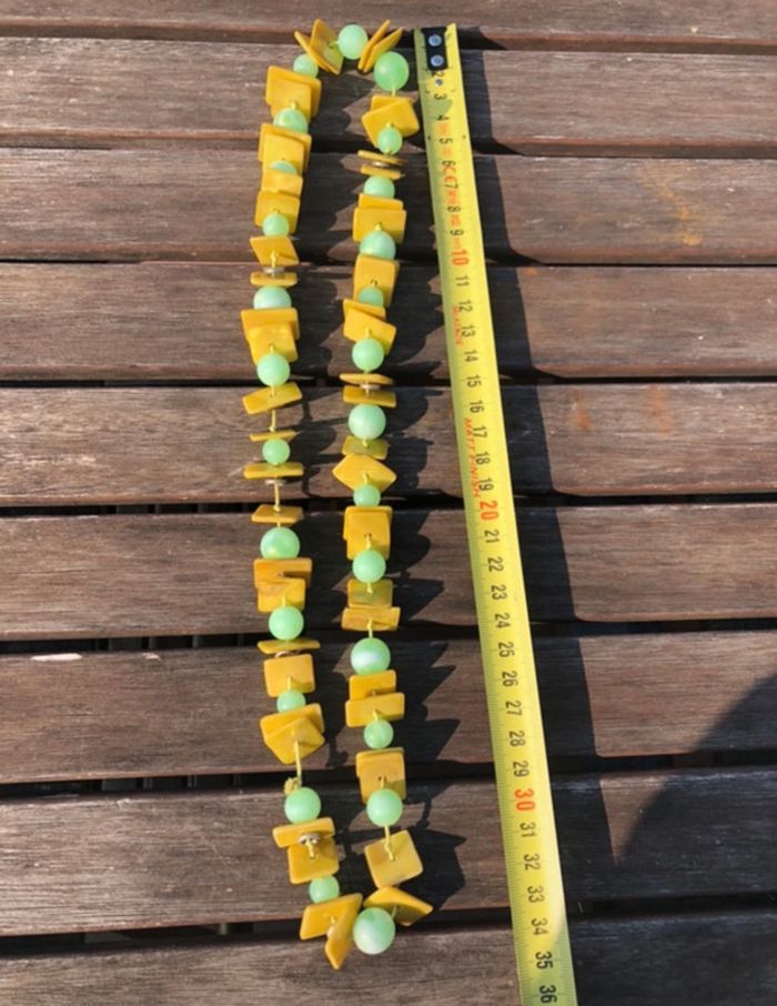 Collier perles vert - photo numéro 2