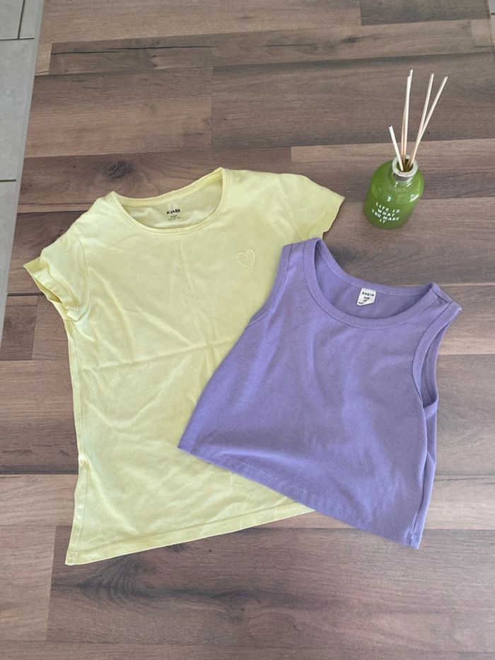 Débardeur et tee-shirt fille 10ans