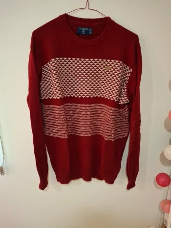 Pull homme springfield rouge taille M