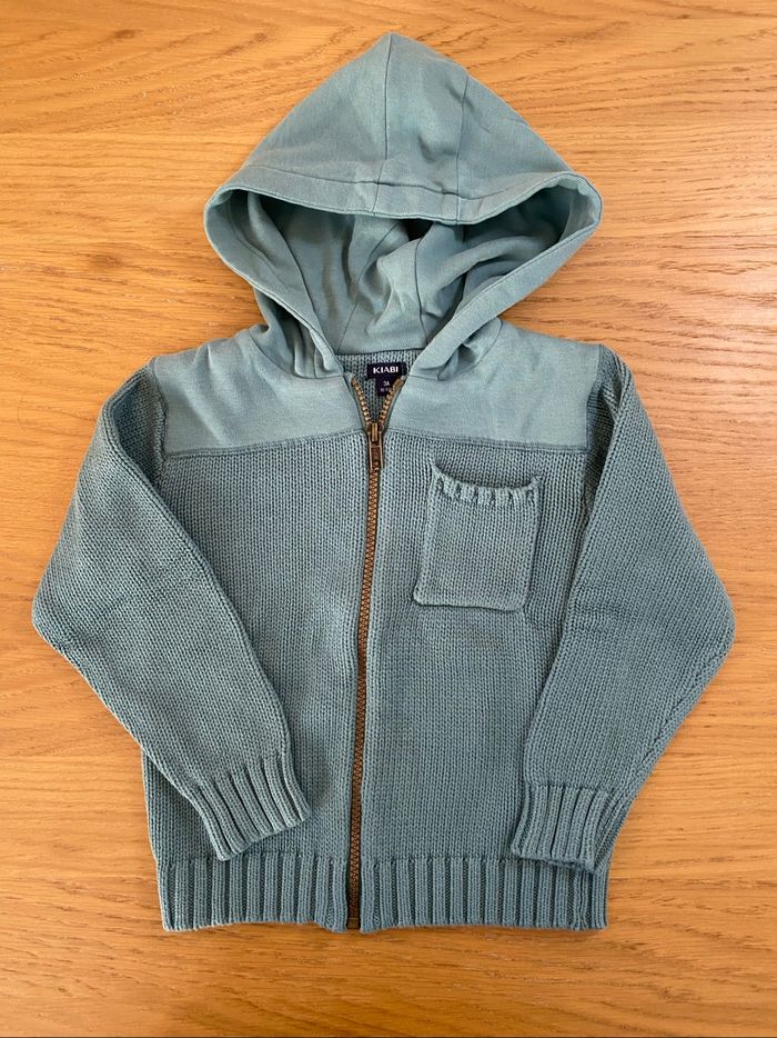 Kiabi Gilet zippé vert Taille 3 ans - photo numéro 2