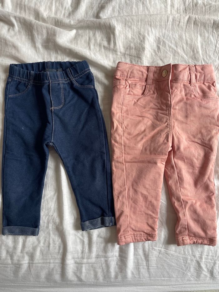 Lot de 2 pantalons 6-9 mois