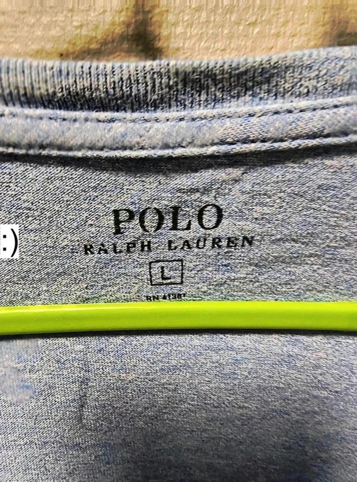 T-shirt Ralph Lauren Bleu Chinée – Taille L - photo numéro 4