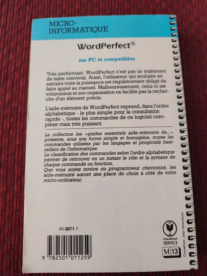 Aide-mémoire de Word perfect sur PC et compatibles - photo numéro 2