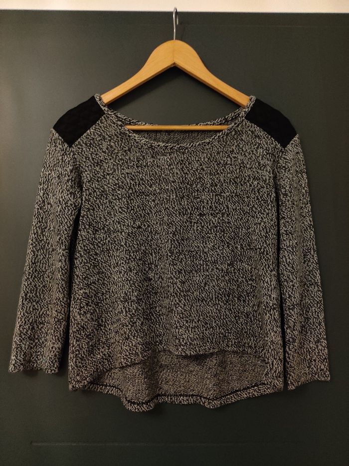 Pull maille gris