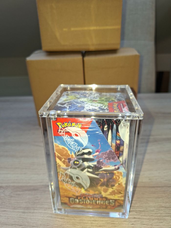 Lot de 3 protections acrylique demi display Pokémon aimantée épaisse 8mm de qualité premium - photo numéro 3