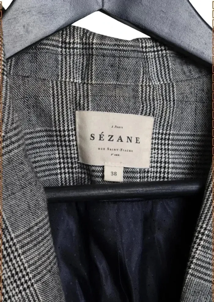 Blazer gris chiné Sézane – Taille 38 - photo numéro 5
