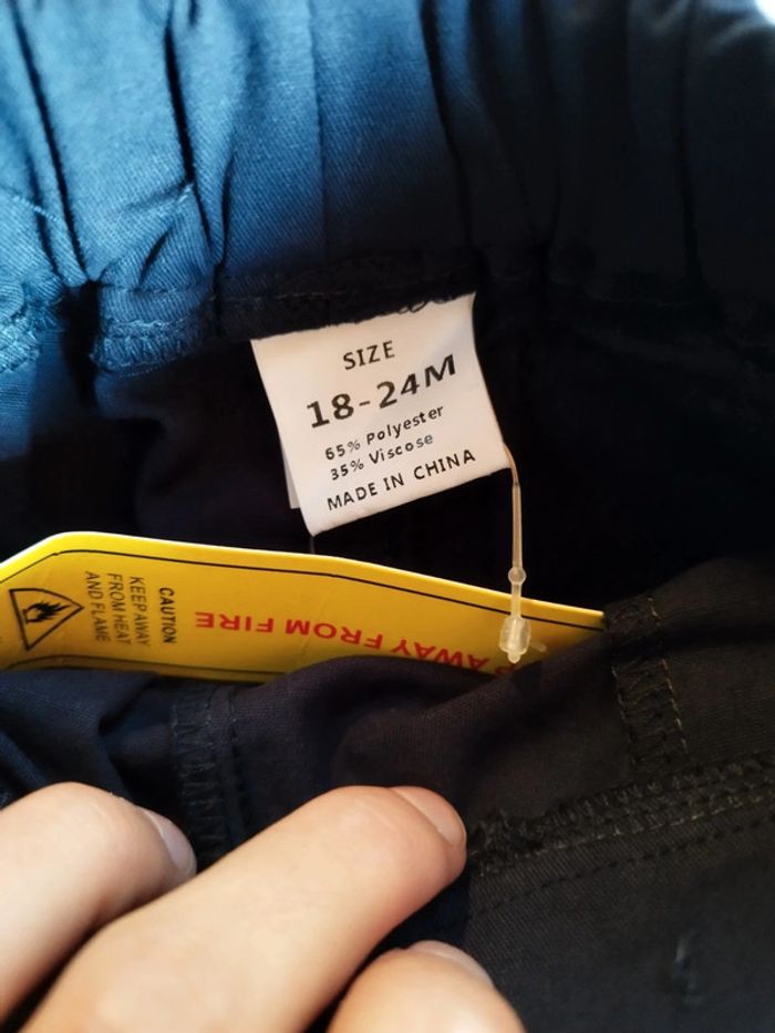 Pantalon de costume bleu marine taille 2 ans - photo numéro 2