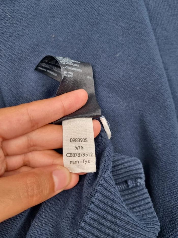 Pull col v Tommy Hilfiger bleu/rouge, L Hommes - photo numéro 8
