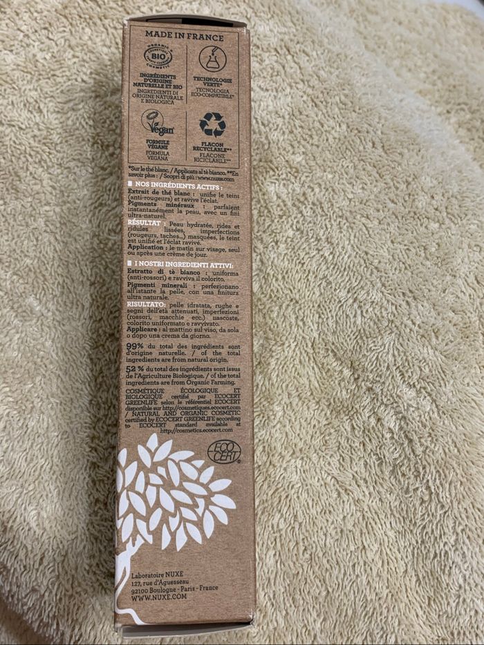 Nuxe bio thé blanc crème teintée - photo numéro 2