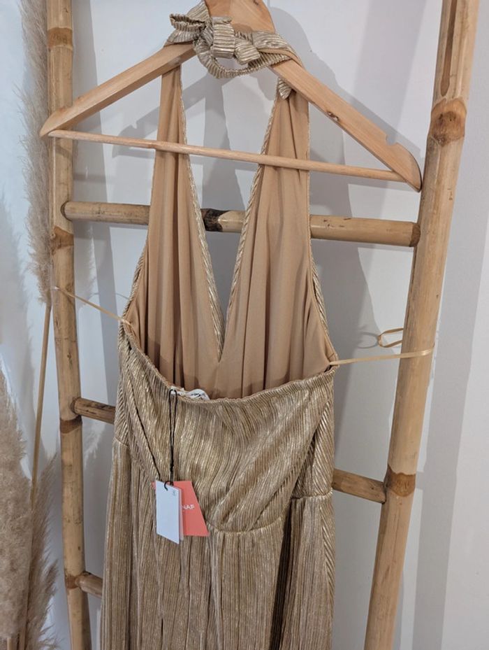 Robe longue dorée neuve Naf Naf - photo numéro 6