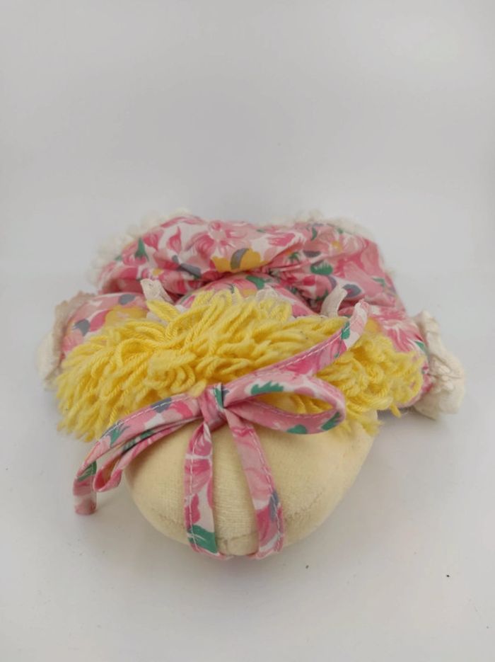 Poupée de chiffon vintage sucre d'orge robe fleurie - photo numéro 3