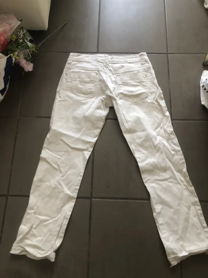 Jean blanc T42 femme 👖 - photo numéro 3