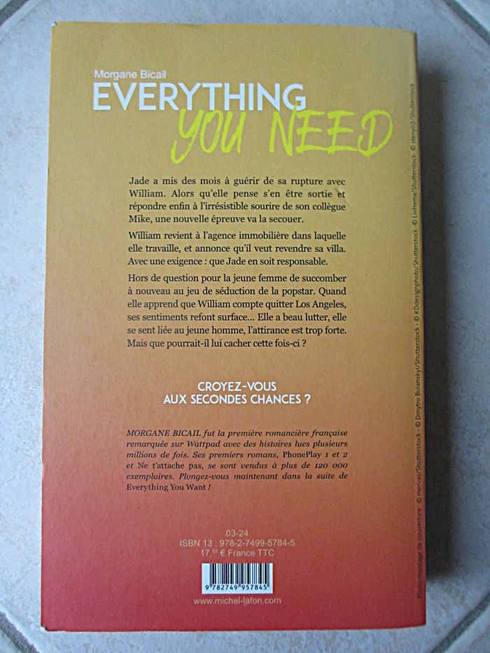 Roman ado Everything you need – Morgane Bicail - photo numéro 2