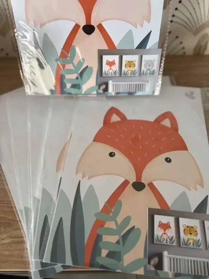 Affiches Petite jungle chic pour chambre enfant - photo numéro 2