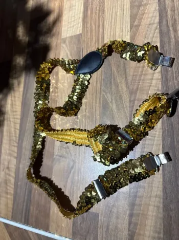 Vraies bretelles sequins neuves carnaval déguisement mardi gras costume fête