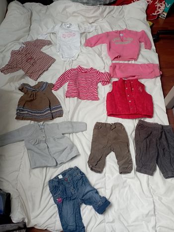 Lot vêtements 6 mois fille hiver marques diverses neuf 25€