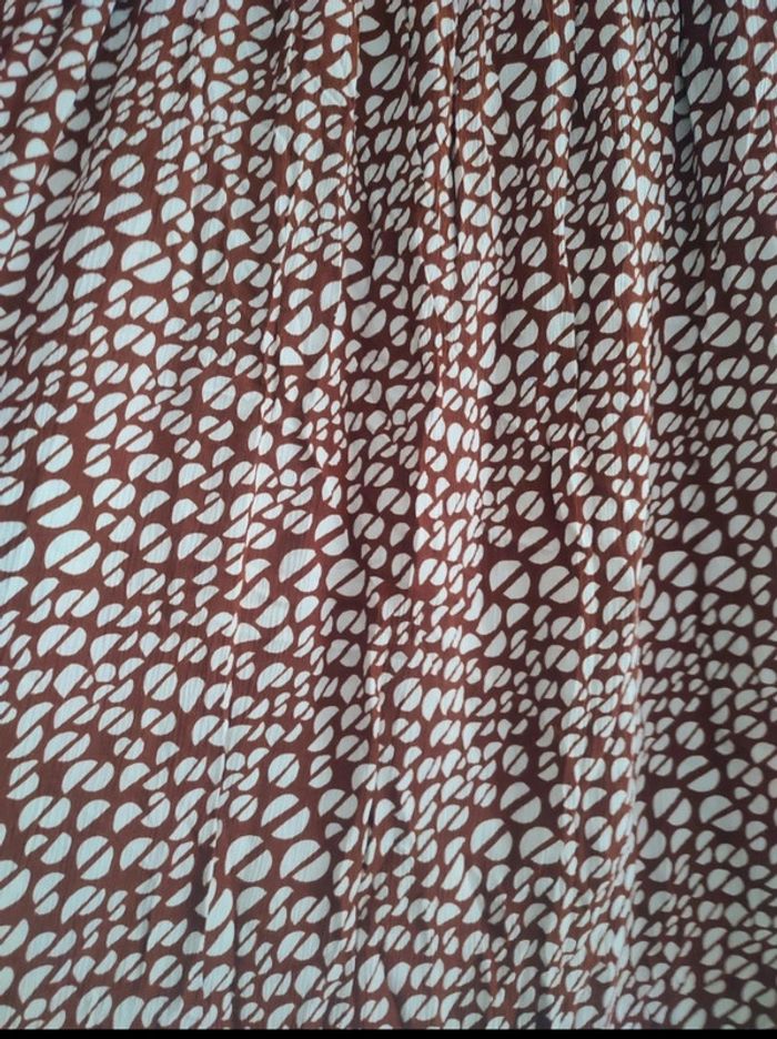 jupe tawney à motif bicolore marron cognac femme - photo numéro 3