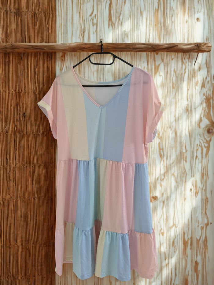 Robe multicolore pastel