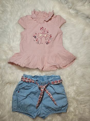 Ensemble flamand rose 18mois