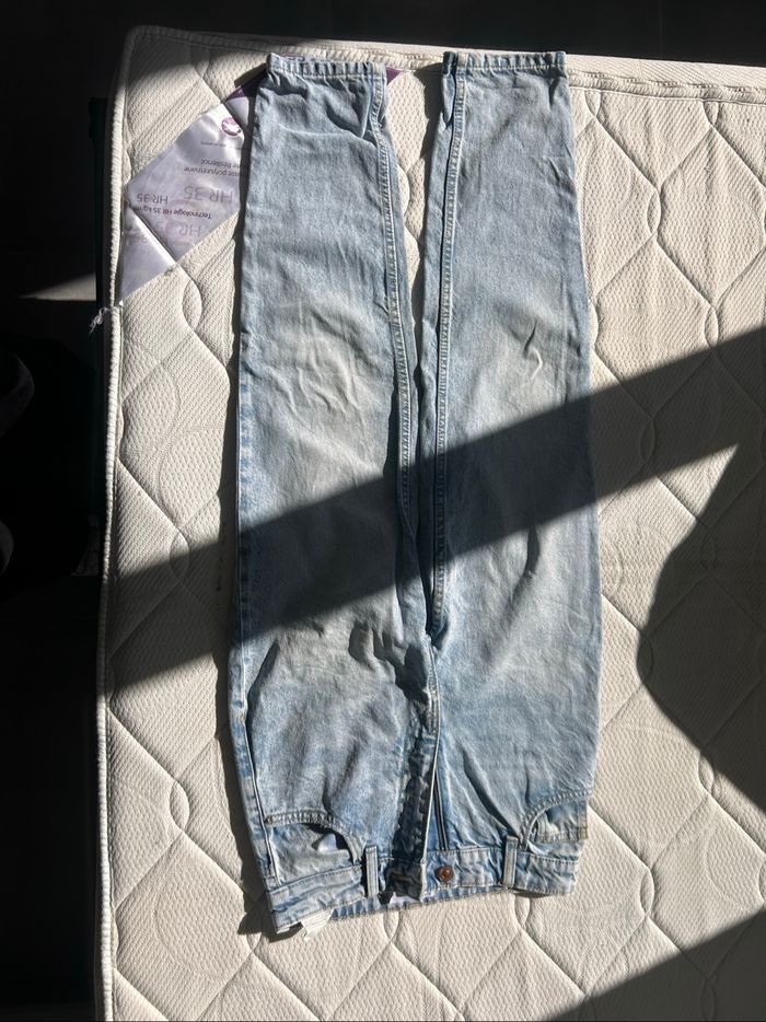 Jean mom bleu