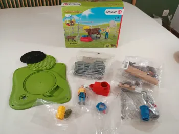 Set jeux schleich vache veau fermier