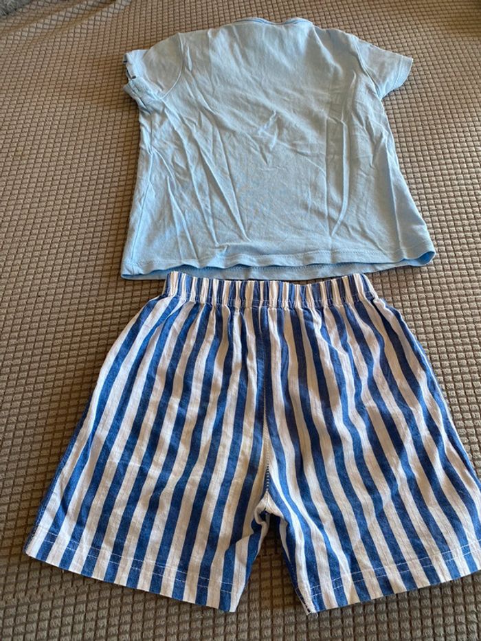 Ensemble marin bébé garçon ou fille polo t-shirt + short 24 mois 18/24mois m - photo numéro 4