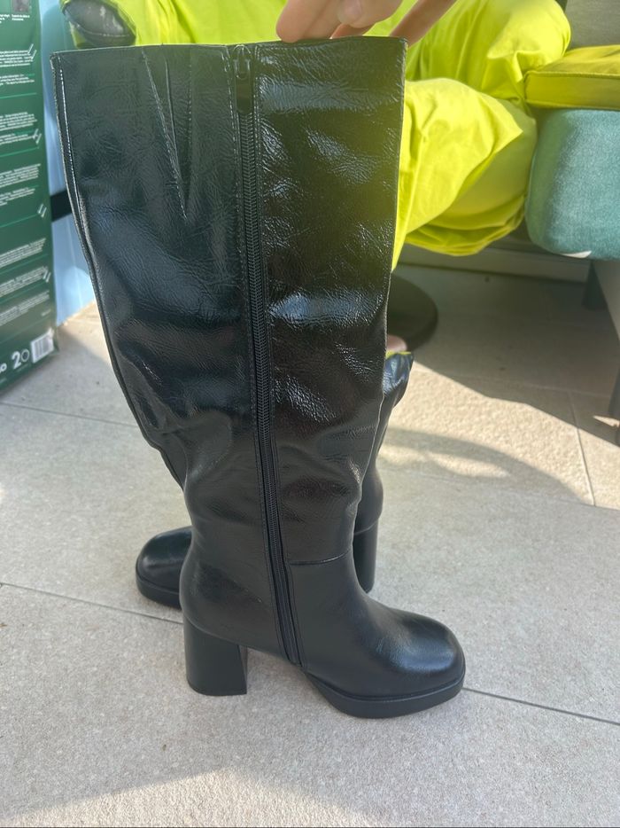 Bottes hautes noires femme - photo numéro 4