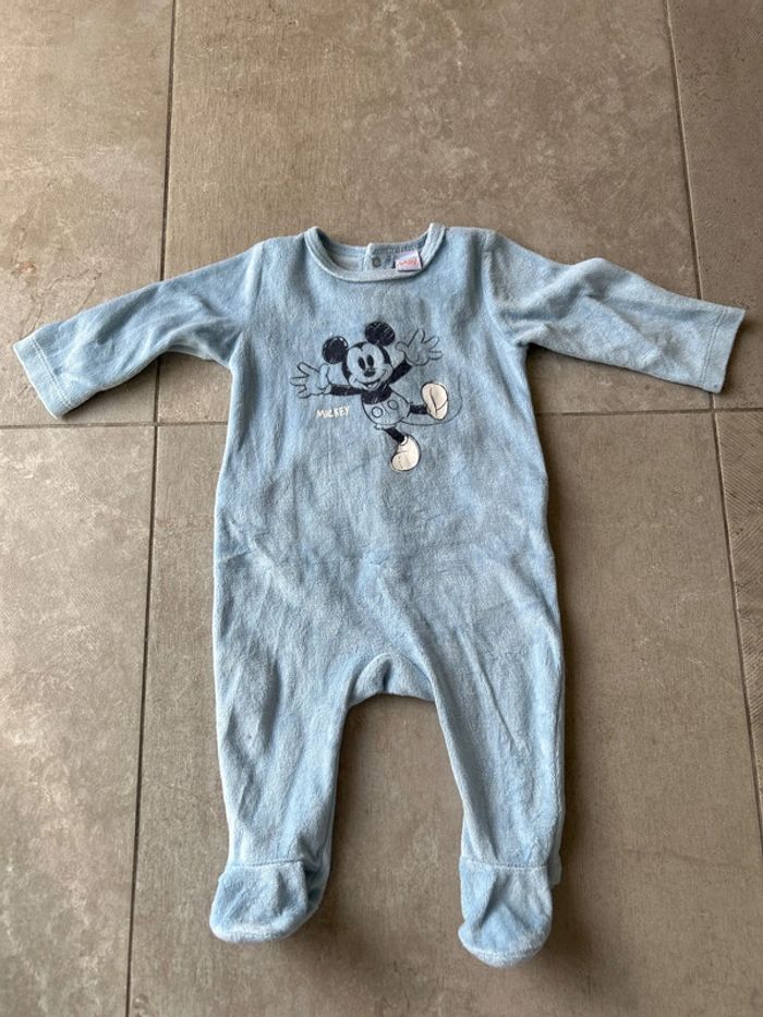 Grenouillère bébé velours 6 mois